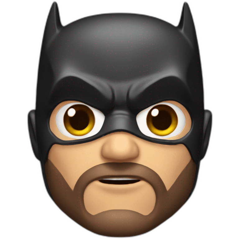 batman head only with beard and brown eyes emoji