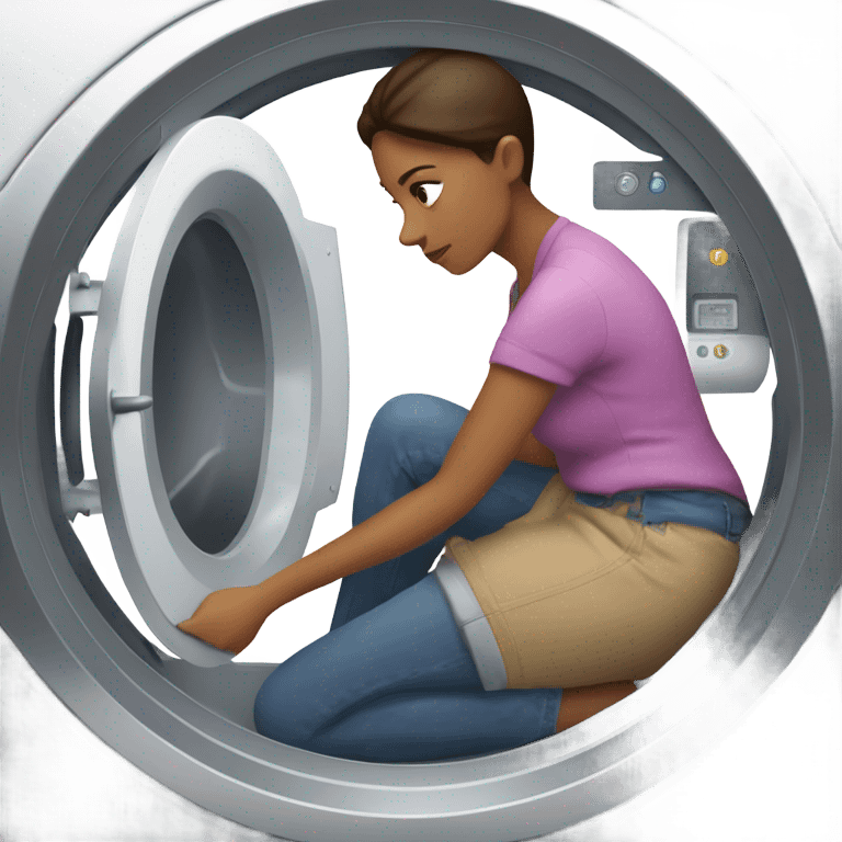 Lady doing laundry emoji