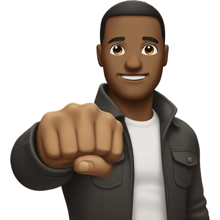 Man with fist bump emoji