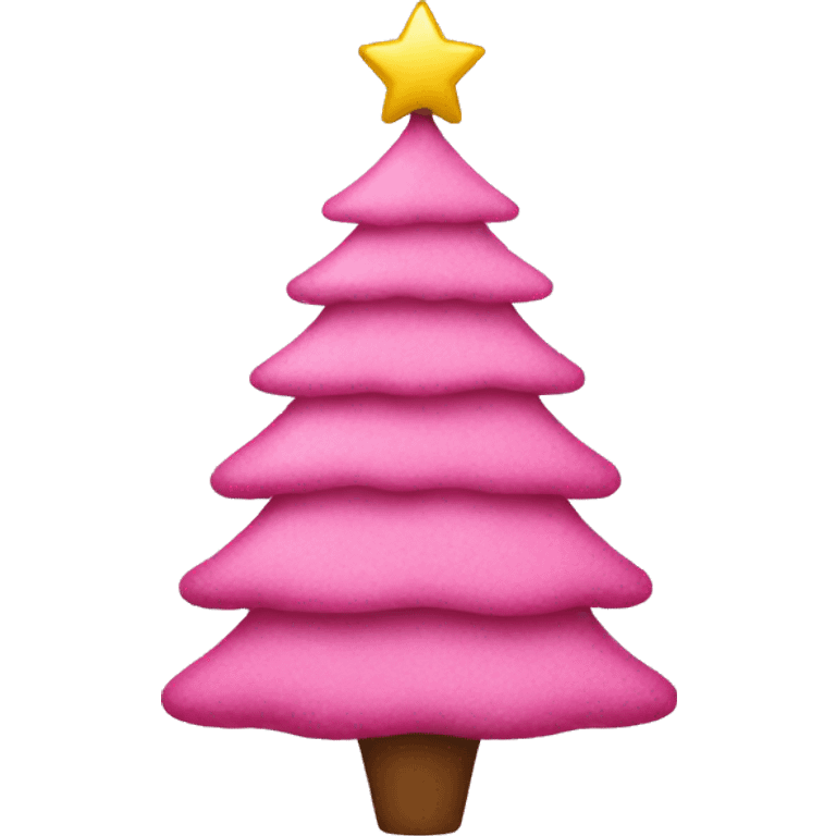 A pink Christmas tree emoji