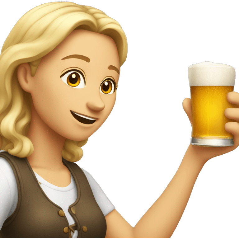 Lady pouring a glass of beer emoji