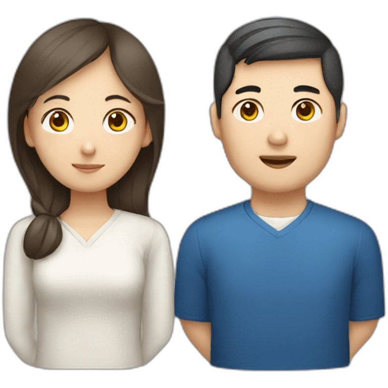 korean man and ukrainian woman emoji