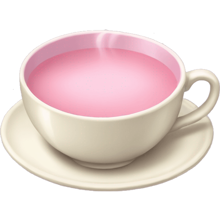 Spilled pastel pink teacup emoji