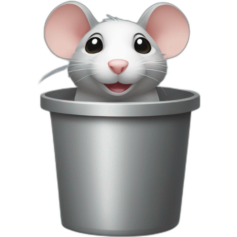 un rat dans une poubelle emoji