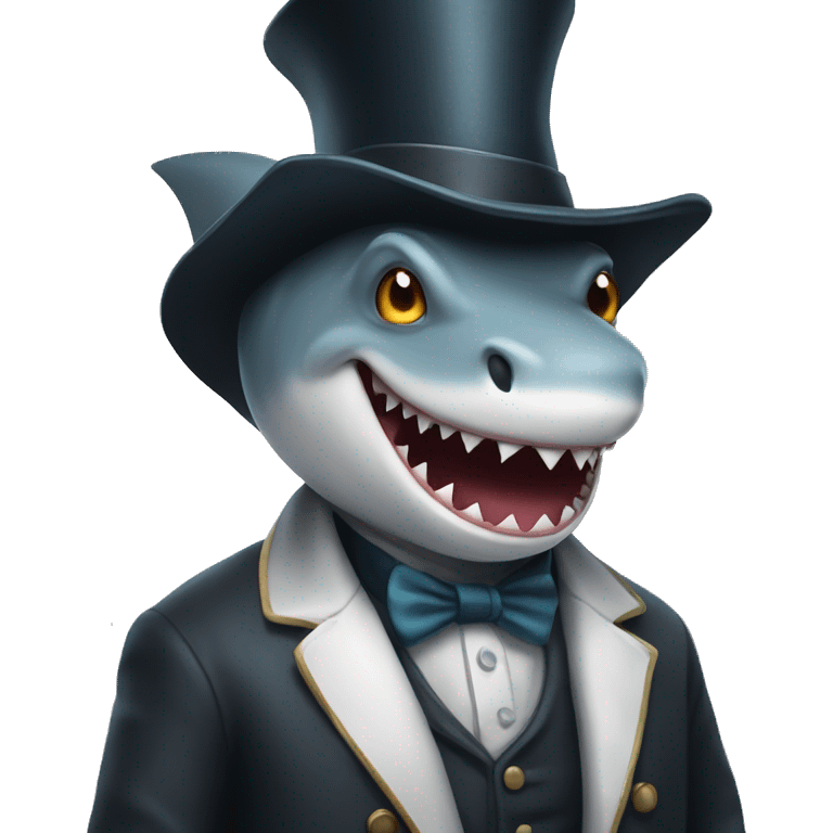 Magician shark emoji