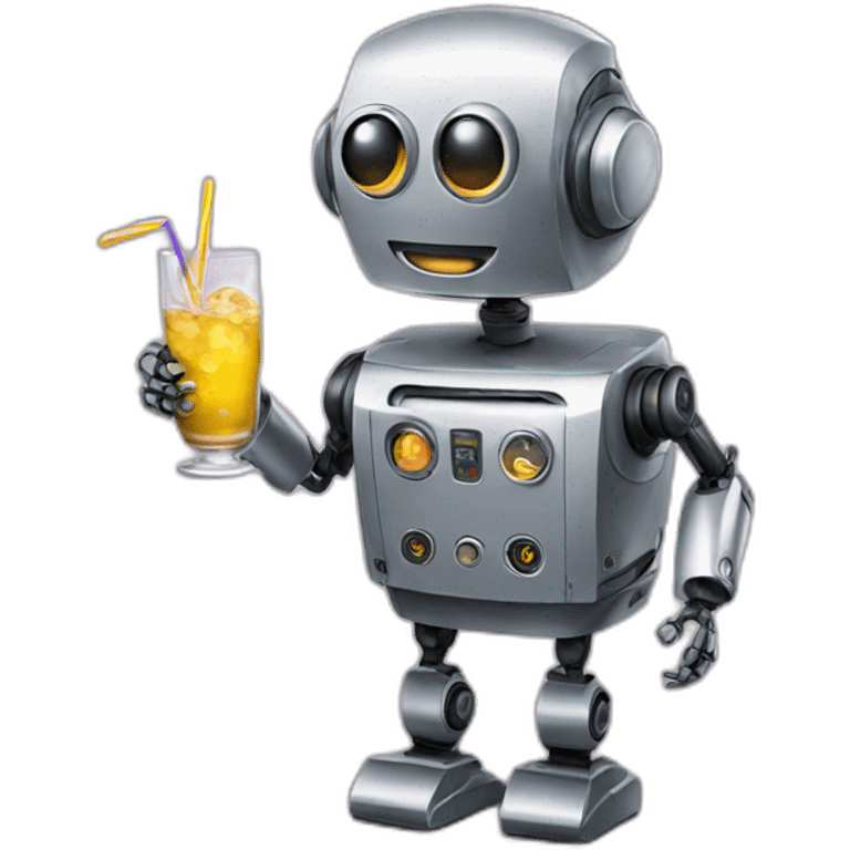 robot partying emoji