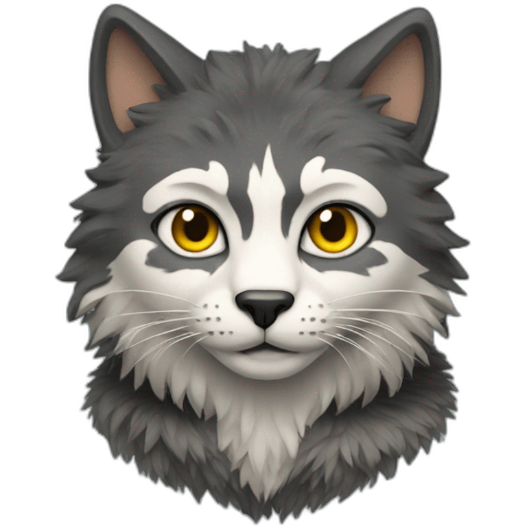 cat wearing wolf skin emoji