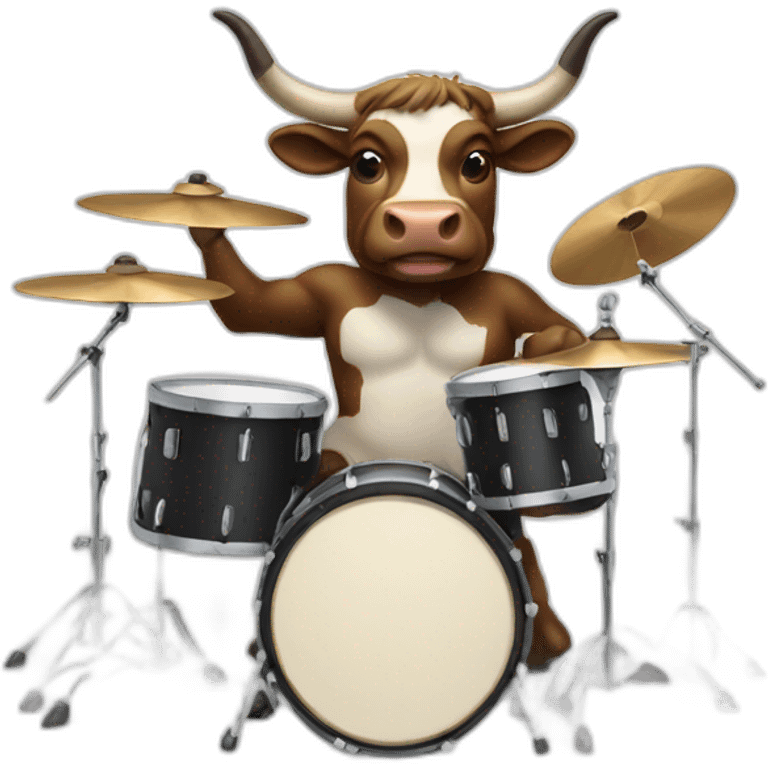 bull playing drums emoji