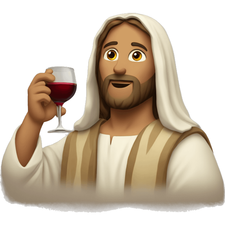 Jesus drinking wine emoji