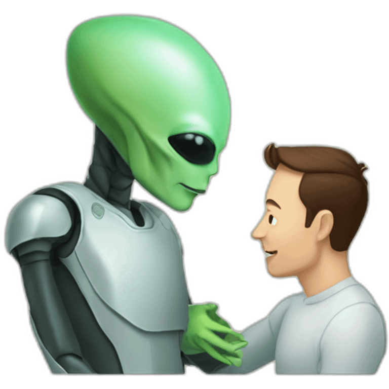 Elon musk meets alien emoji