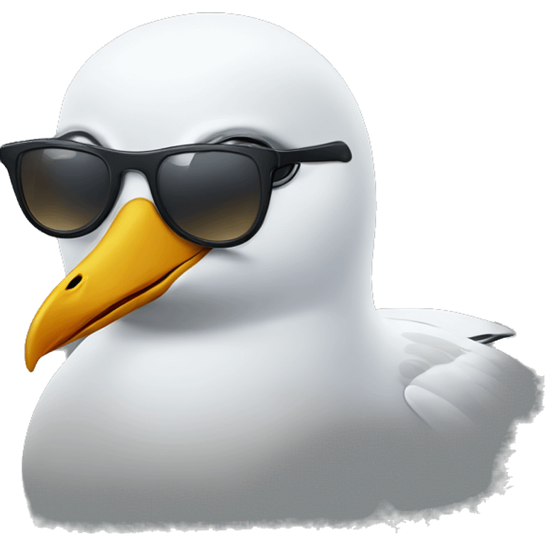 Seagull with sunglasses emoji