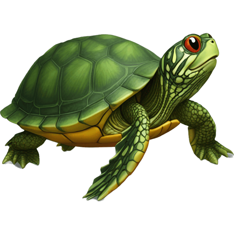 Red-eared slider turtle emoji