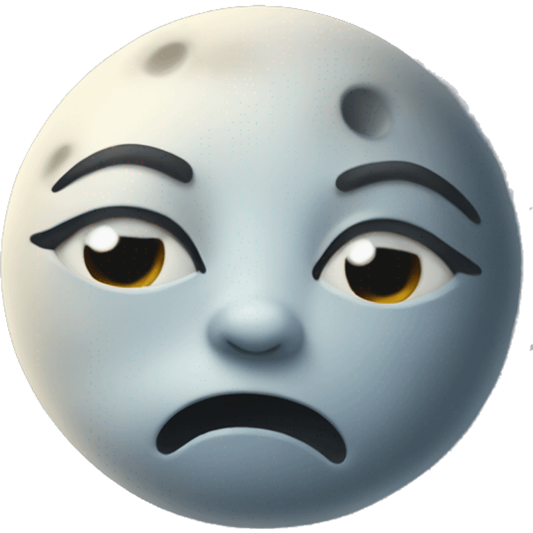 Moon astrology symbol with cute face emoji