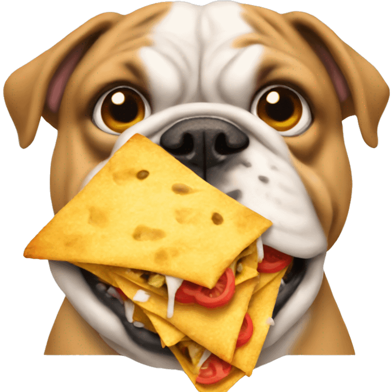 Bulldog with nachos emoji