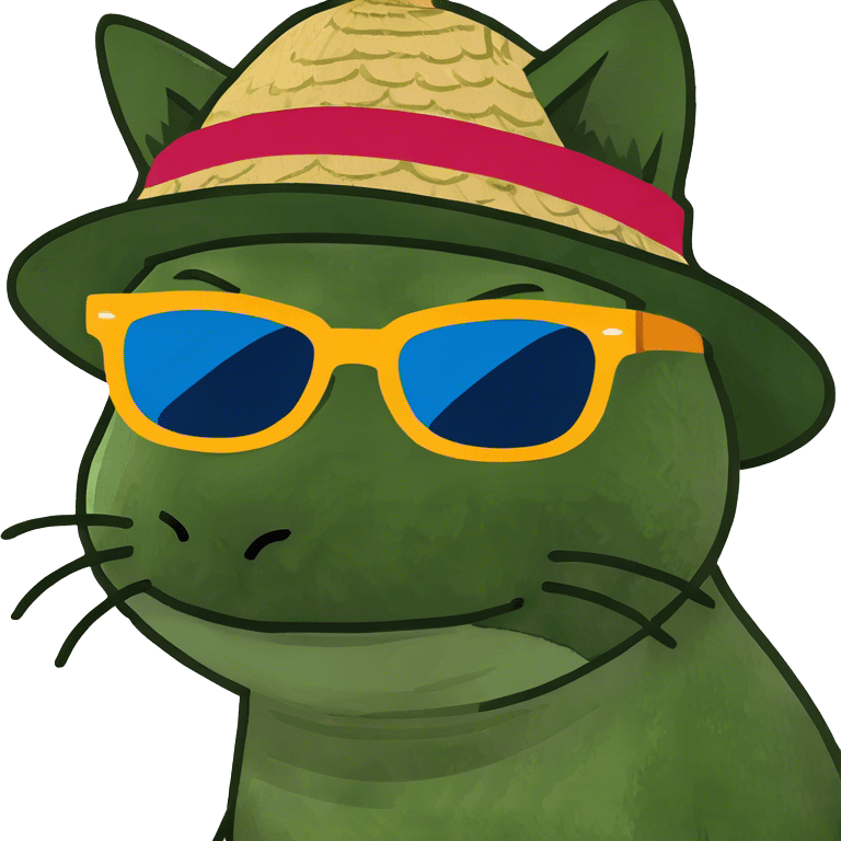 Cat with sunglasses emoji