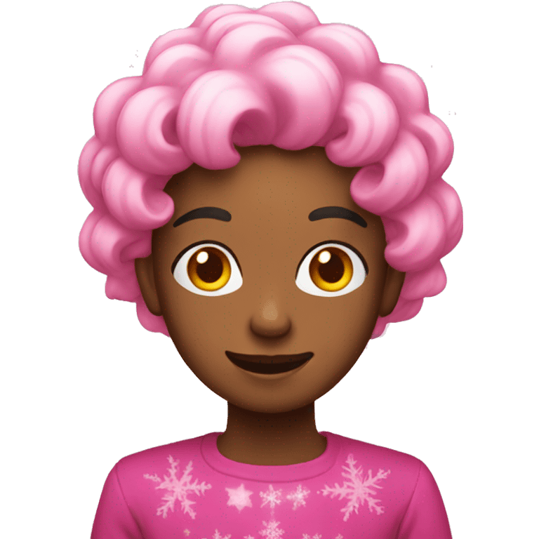 Pink holiday emoji