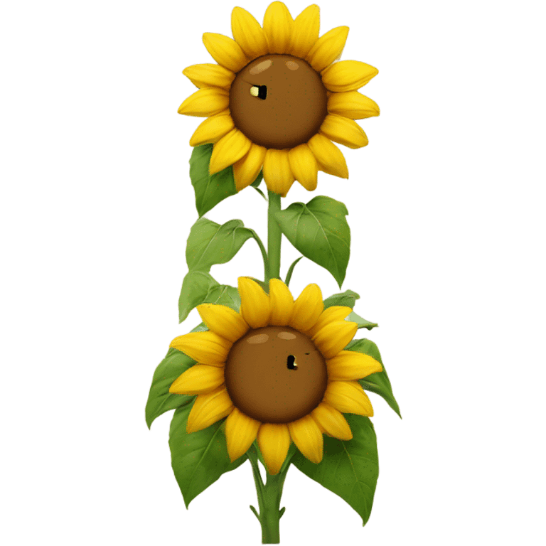 Sunflower with a cat face emoji