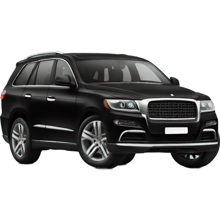 Luxury suv car in black emoji