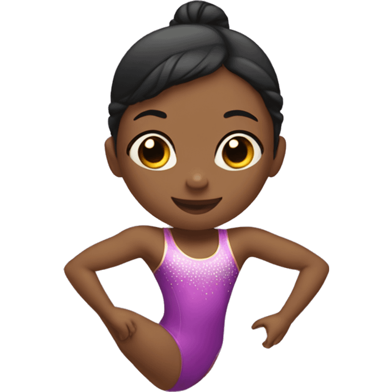 Little girl gymnastics  emoji