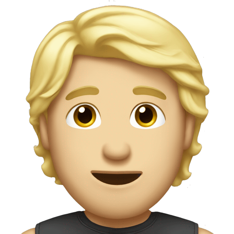 A blond hair guy sendin a kiss emoji