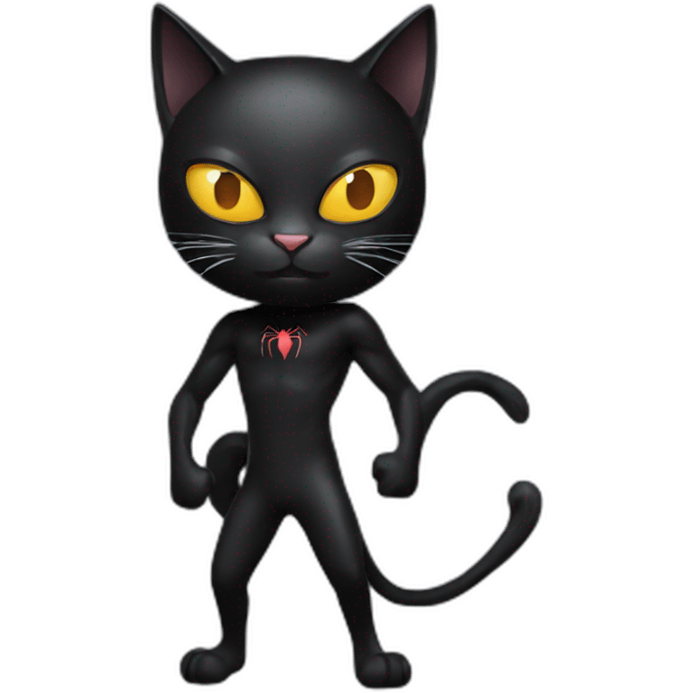 Black cat,spider_man emoji