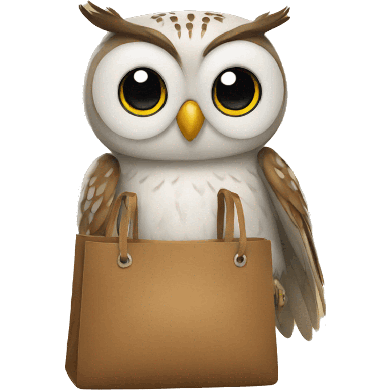 Owl with a bag  emoji