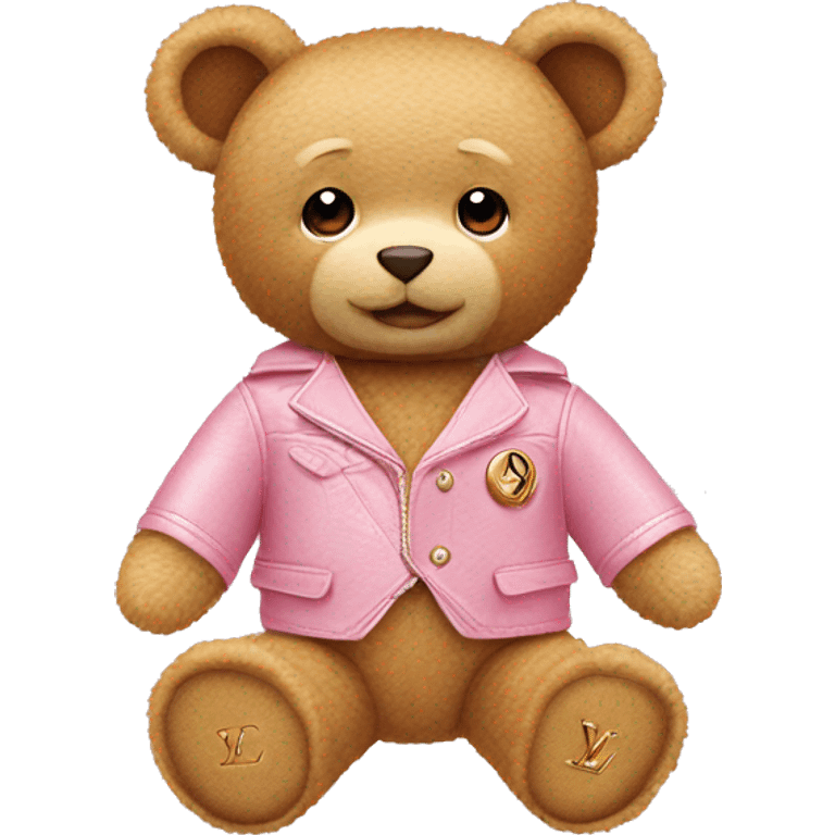 Louis Vuitton Teddy pink emoji