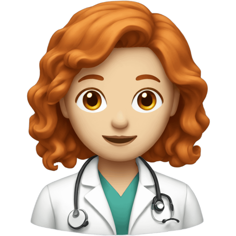 A redhead doctor emoji