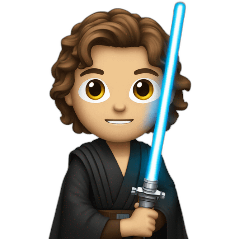 Anakin Skywalker with a lightsaber  emoji