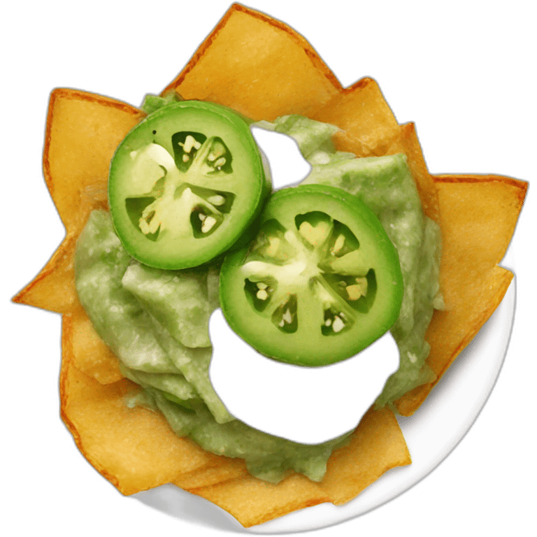 Plato de Chilaquiles verdes emoji