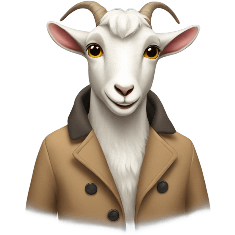 Goat wearing a coat emoji