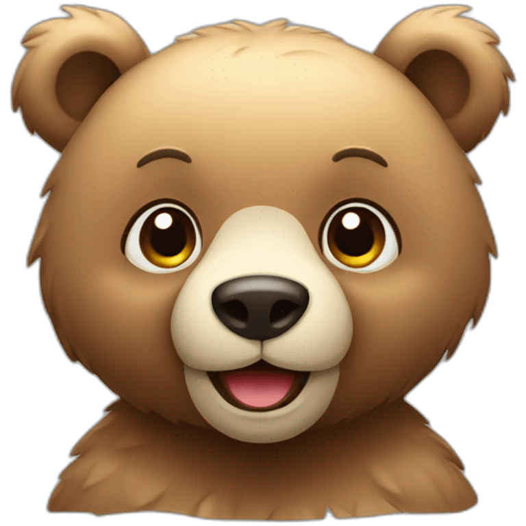 cute wild bear emoji