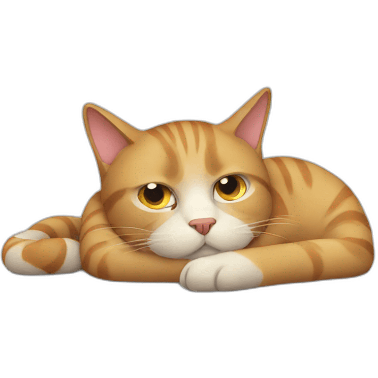 cat tired emoji