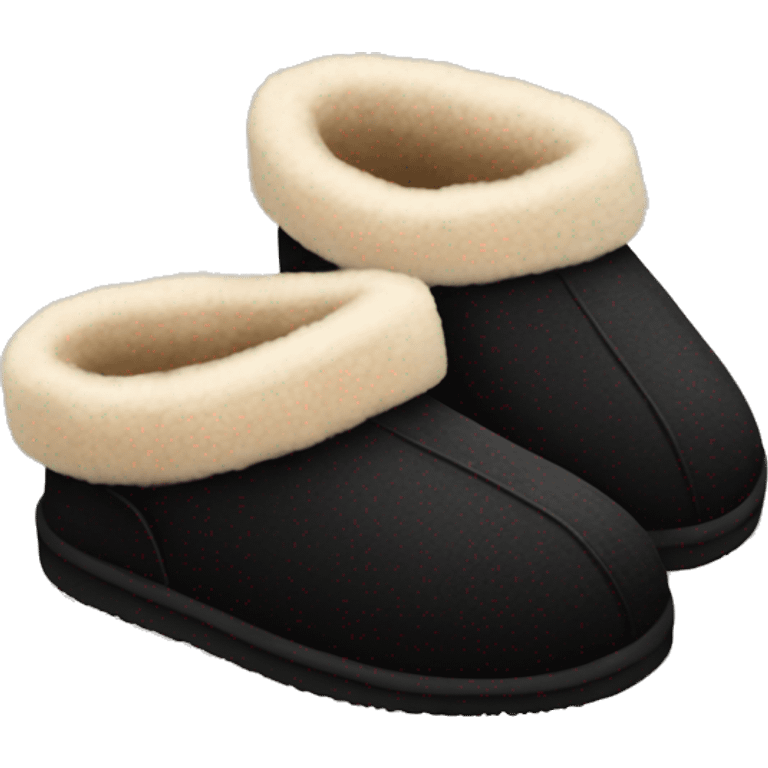 black UGG slippers emoji