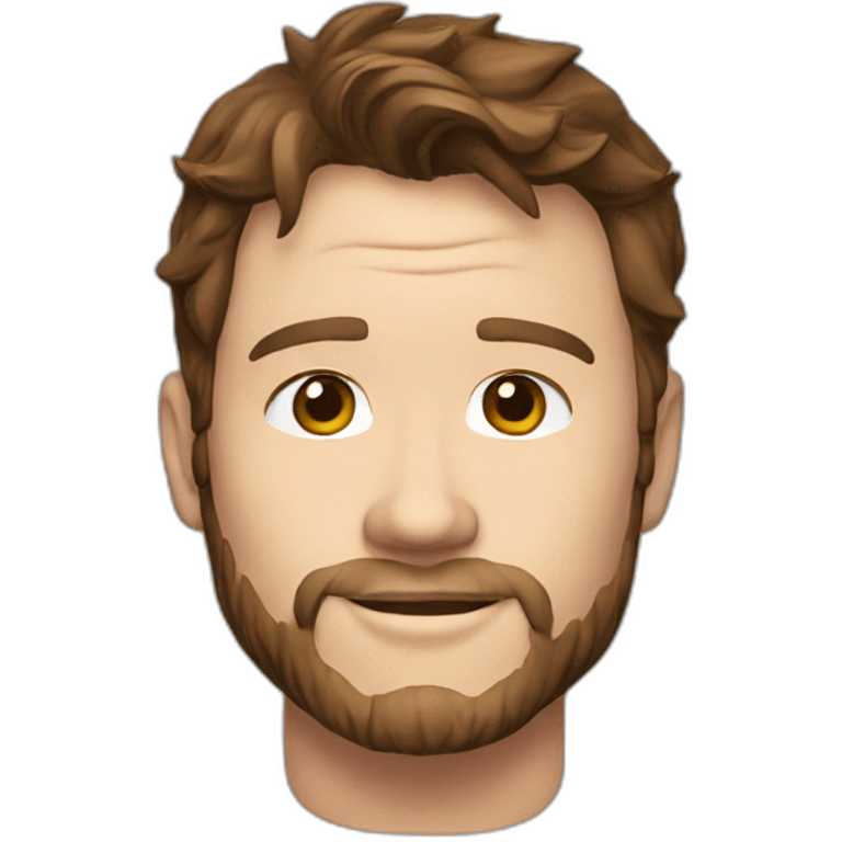 Chris Pratt brunette t-shirt emoji