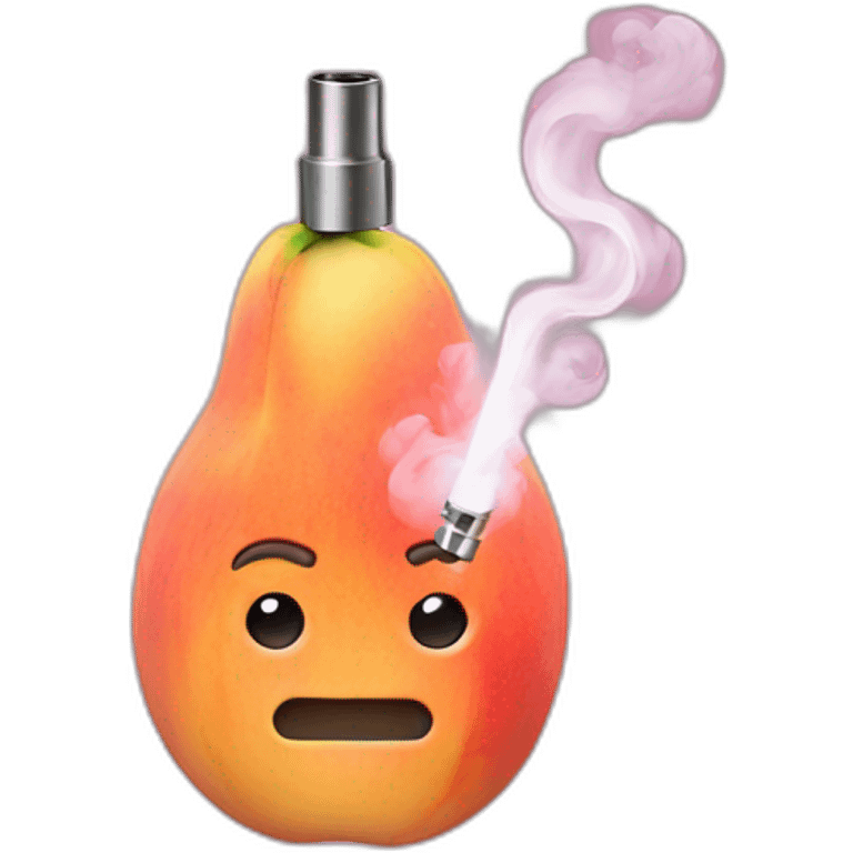 Vape inside a peach emoji