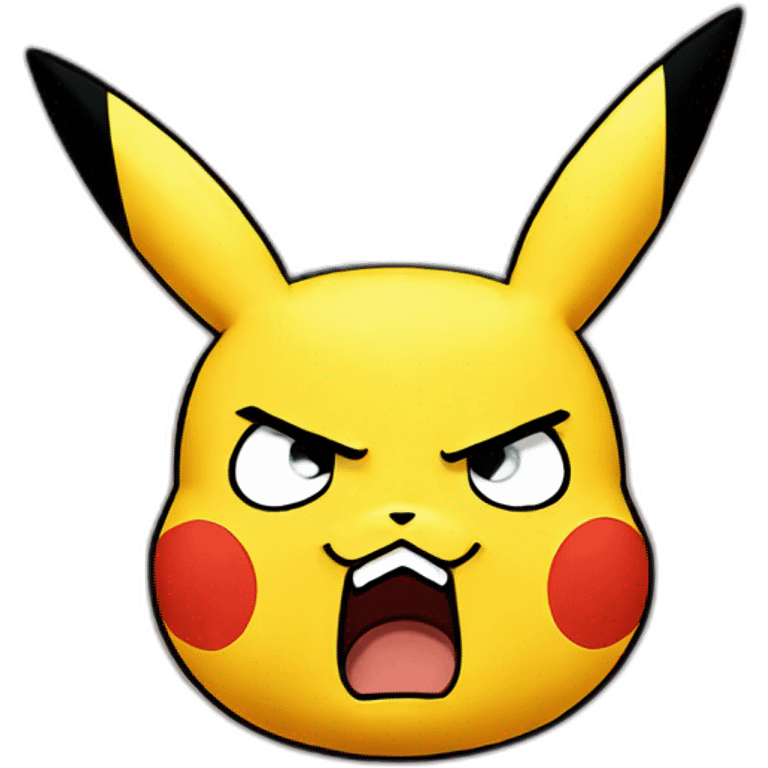 Angry pikachu face emoji