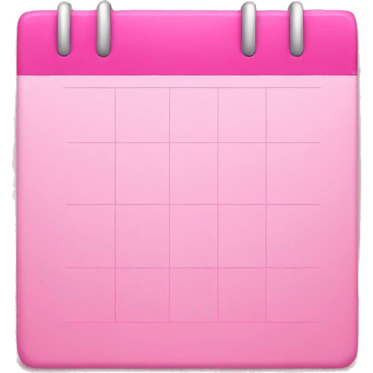 Pink calender emoji