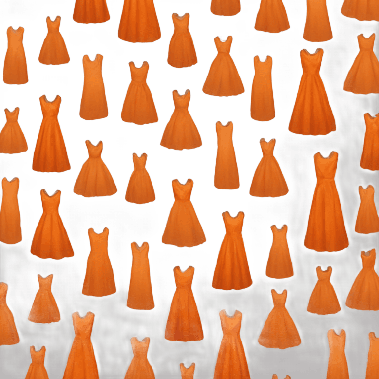 fashion orange dress emoji