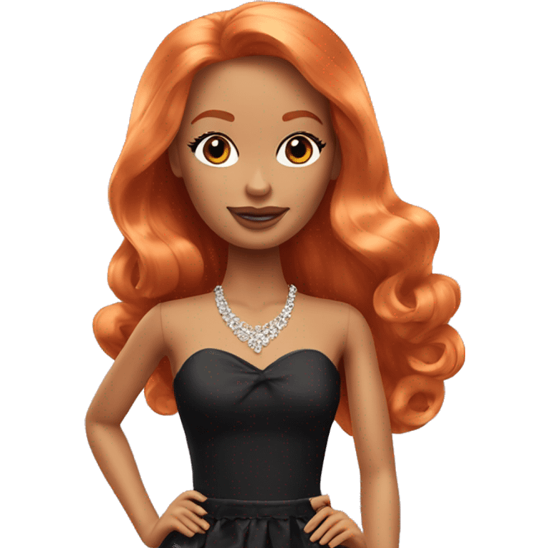 glamorous ginger barbie  emoji