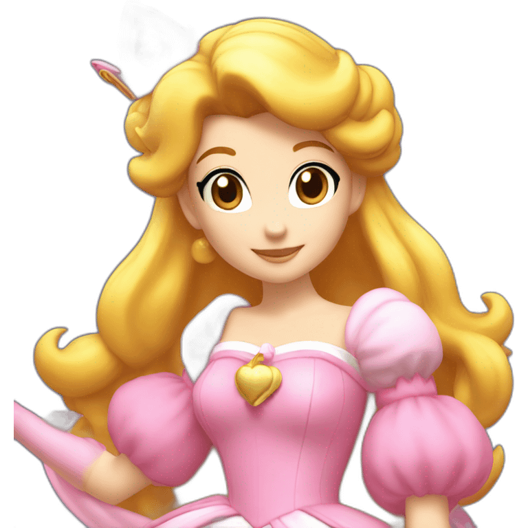 princesse Peach dans Mario emoji