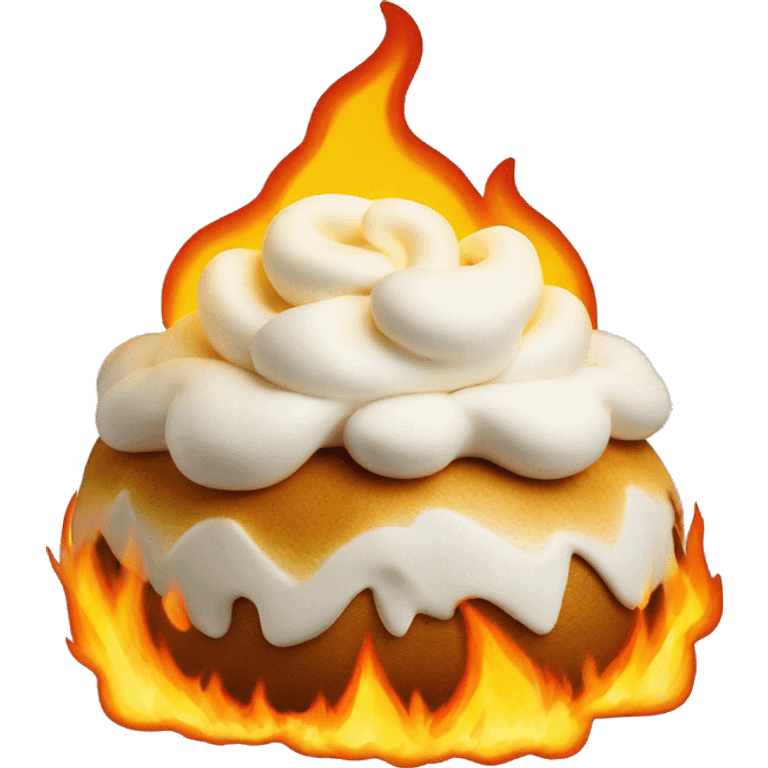 baked alaska on fire emoji