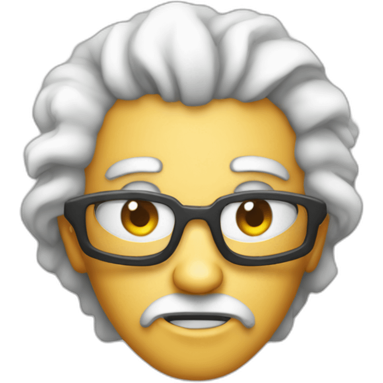 mutant mad scientist bold outline emoji