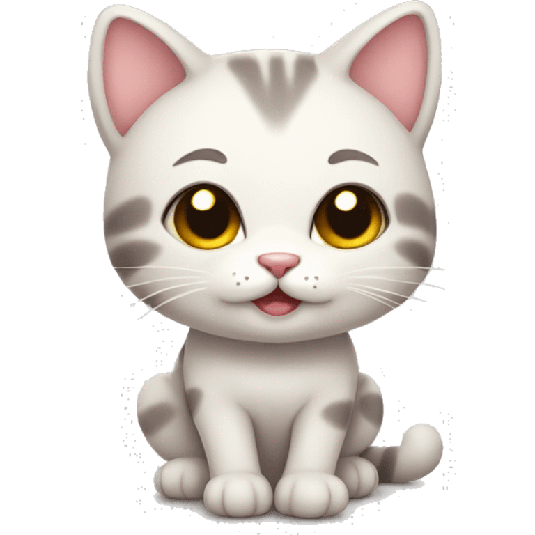 CUTE KAWAII CAT cartoony emoji