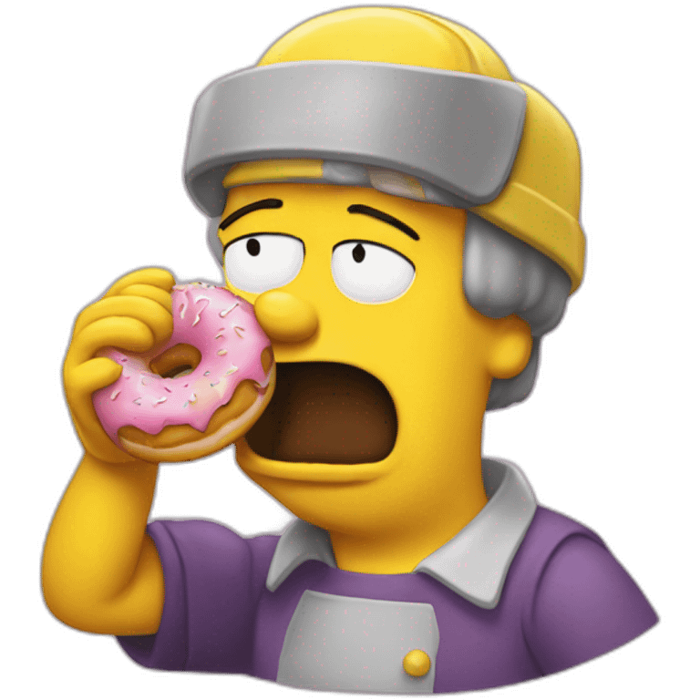 Homer simpsone qui mange un donut emoji