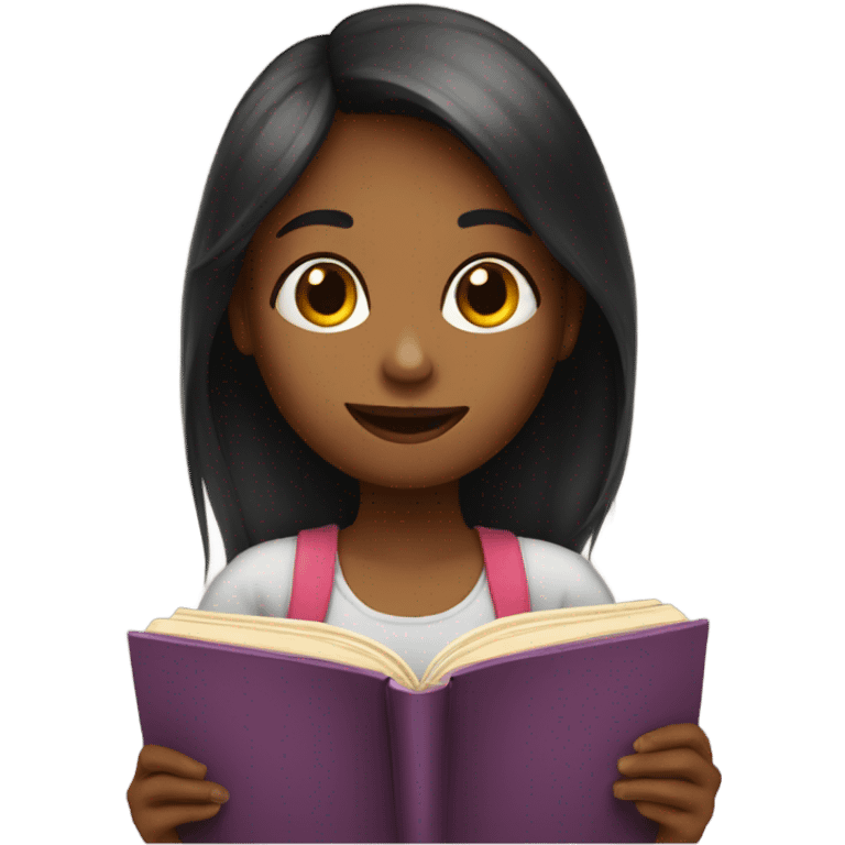 girl reading a book emoji