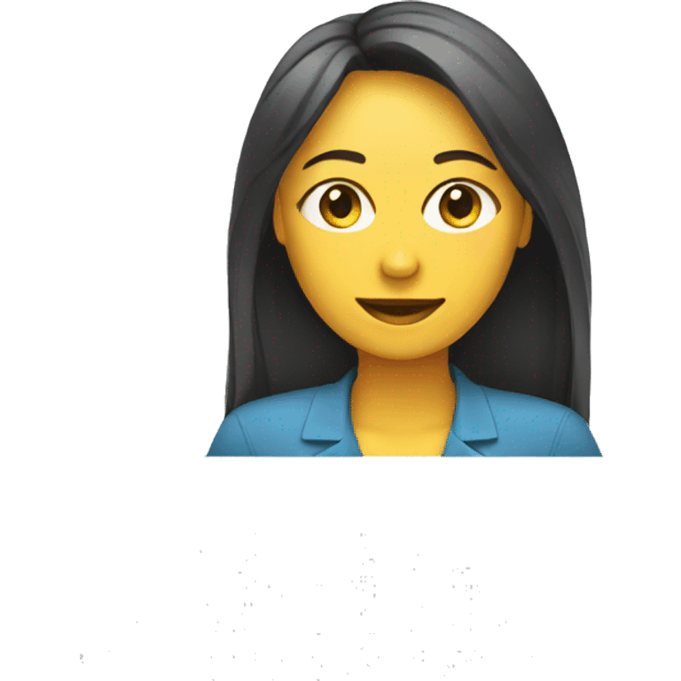 woman works at computer emoji