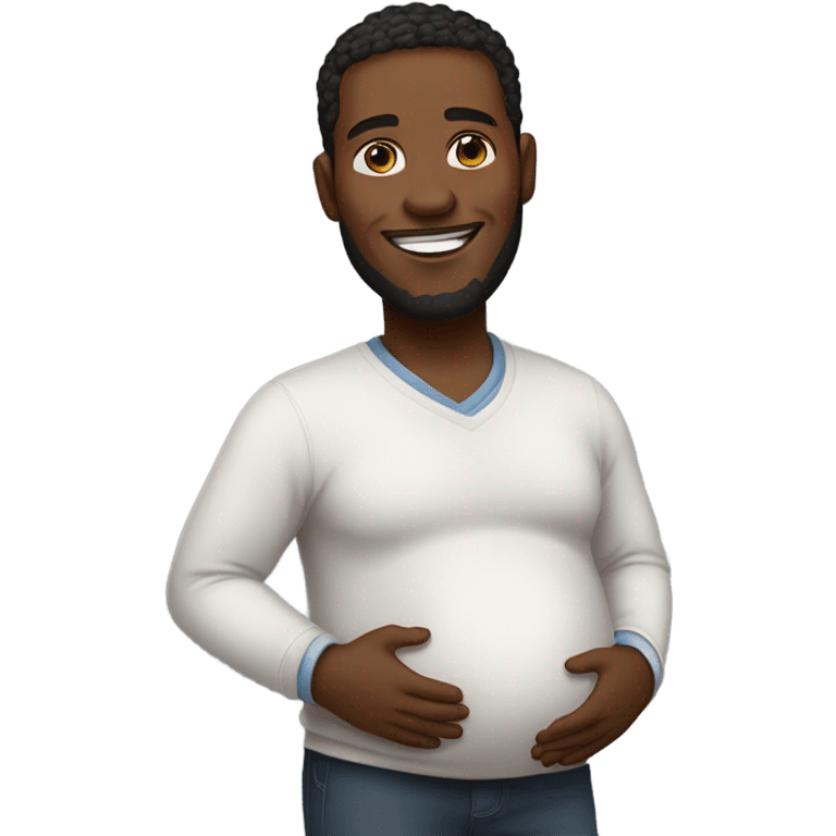 pregnant black man  emoji