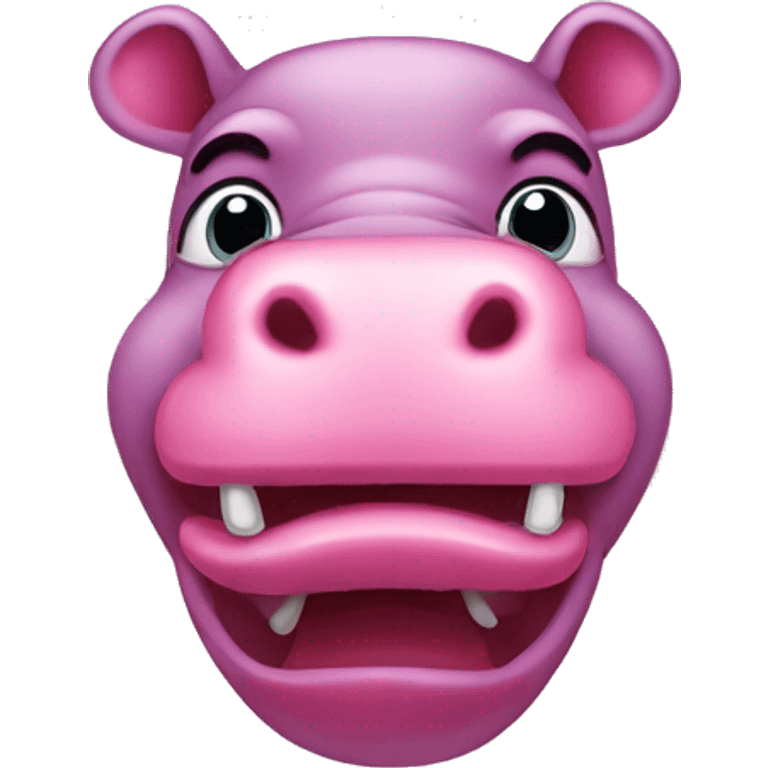 pink hippopotamus  emoji