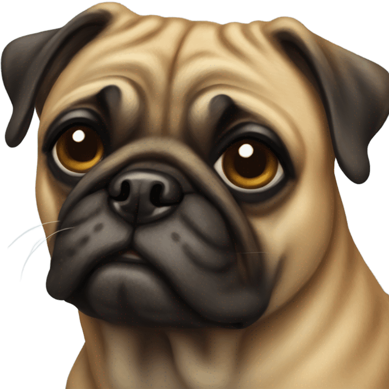 Two brindle pugs emoji